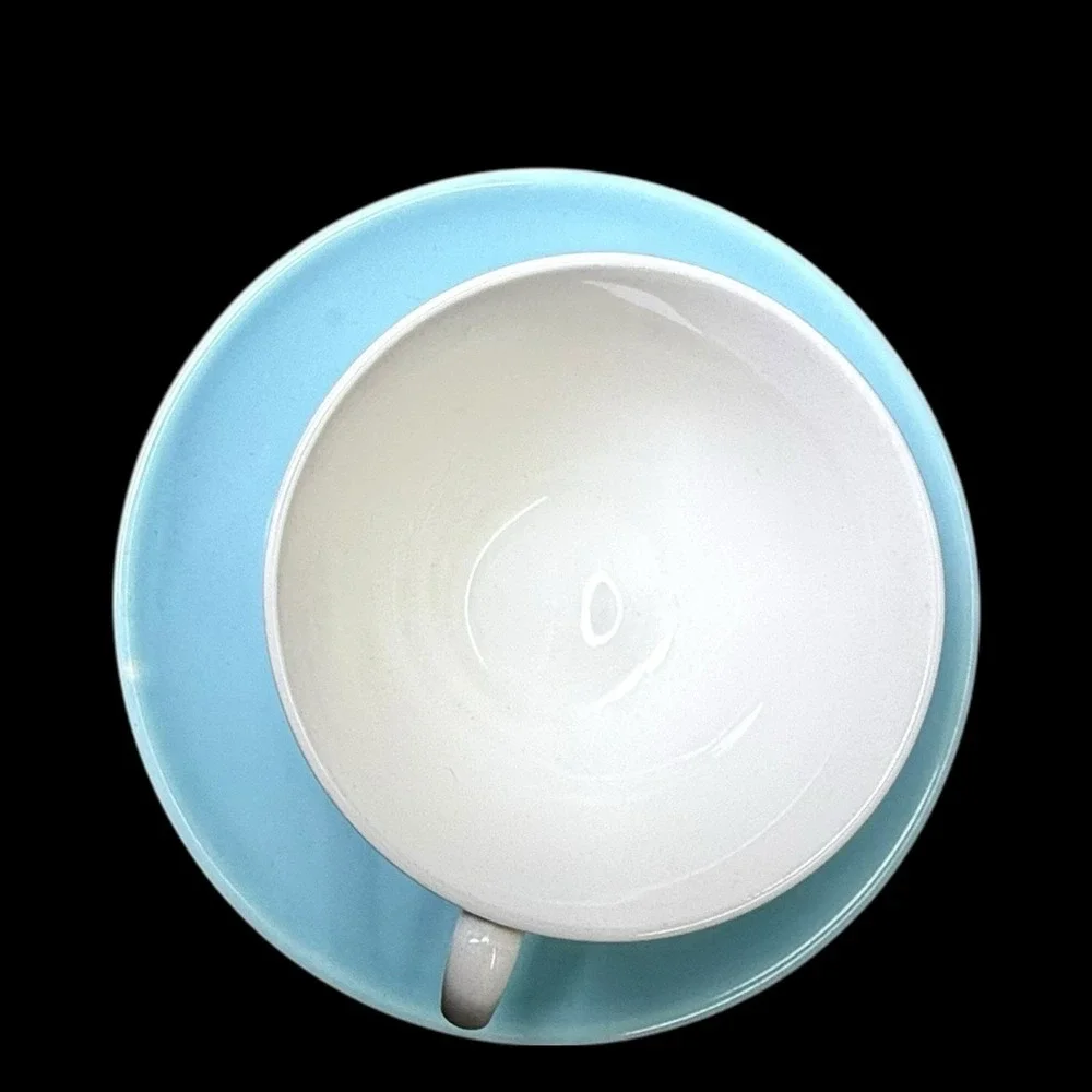 Steubenville Pottery Fairlane Cup & Saucer Coffee Cup‎ Teacup Pink Blue Floral